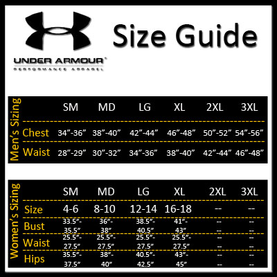 under armour size chart